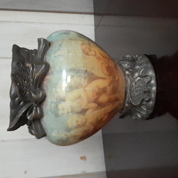 Mikasa Other - Vintage Ceramic & Composite Vase With Cherubs-Great Condition